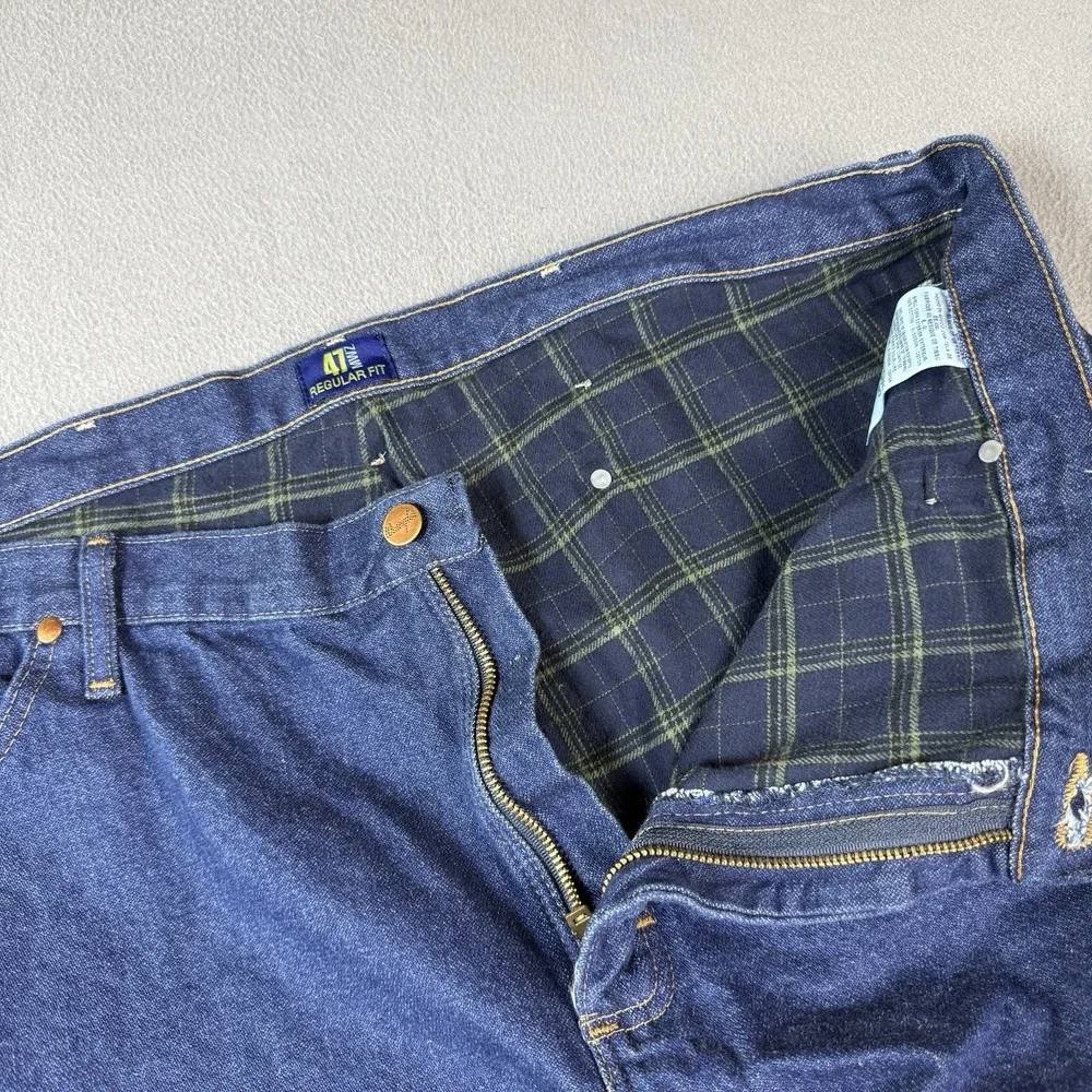 Wrangler 47MWZ Cowboy Cut Regular Fit‎ Flannel Lined Jeans Mens 42x30